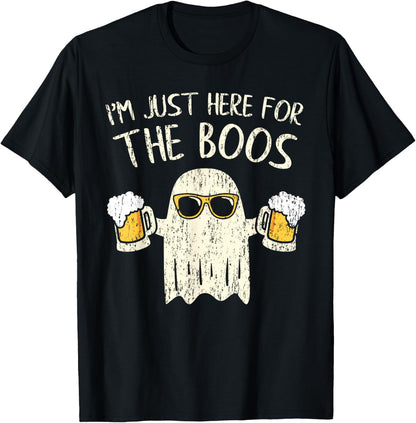 Im Just Here for the Boos Funny Gift Halloween Ghost T-Shirt