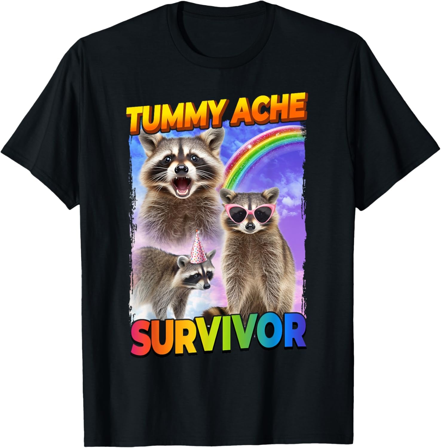 Tummy Ache Survivor Raccoon T-Shirt